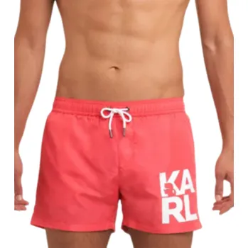 Pánské plavky Karl Lagerfeld KL21MBS02 pánské šortky růžové