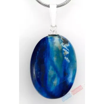 Přívěsek Unisex přívěsek z afghanitu QA, ovál cca 24 x 17 mm, stříbro Ag 925/1000, "andělská energie", RARITA (AFT4537P)