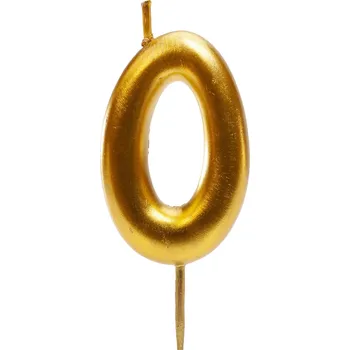Dortová svíčka Dekora Dortová svíčka č.0 Zlatá