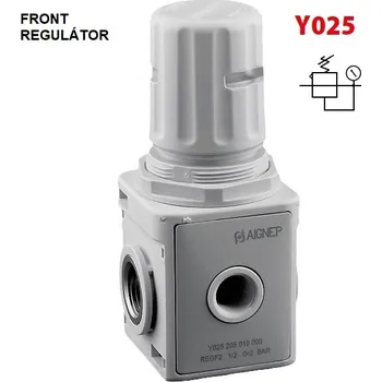 Kompresor AIGNEP Y025 REGULÁTOR FRL EVO PŘEDNÍ - size 2, přip. IG 1/2" 0 až 8 bar, výstup 3/8" M47x1,5