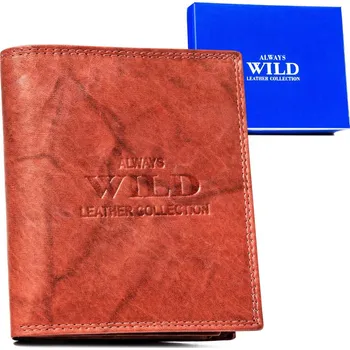 Peněženka Velká kožená pánská peněženka - Always Wild Barva: Hnědá