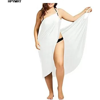 Dámské šaty Plážové šaty se zavinováním Barva: Bílá, Velikost: L