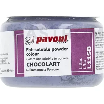Potravinářské barvivo Práškové barvivo na bázi kakaového másla lila 40 g | PAVONI, L11SB