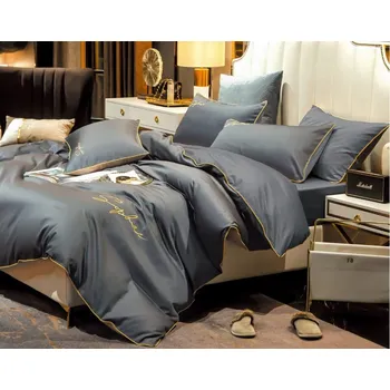 Povlečení Povlečení z mikrovlákna s výšivkou SOPHAE šedé Rozměr povlečení: 70 x 80 cm | 140 x 200 cm