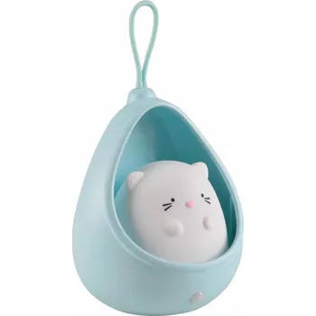 Nástěnné svítidlo LED Dětské orientační svítidlo se senzorem KITTY LED/0,5W/5V USB modrá