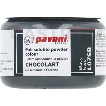 Potravinářské barvivo Práškové barvivo na bázi kakaového másla černé 40 g | PAVONI, L07SB