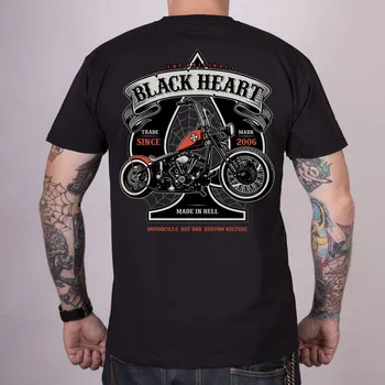 Pánské Triko BLACK HEART ORANGE CHOPPER Barva: Černá, Velikost: XXL