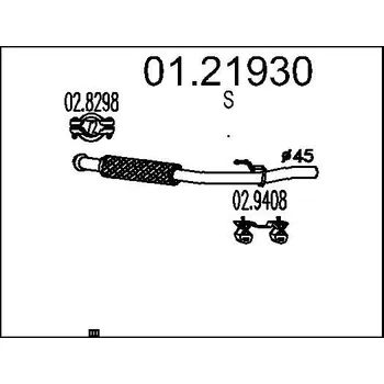 Výfuková trubka Výfuková trubka MTS 01.21930