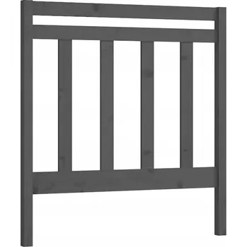 Čelo Masivní borovicové dřevo 96x4x100 cm Šedé