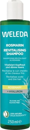 WELEDA Pece-o-vlasy ShampooBez silikonů, s kyselinou hyaluronovou a organickým rozmarýnovým olejem pro objem péčiVitalizační rozmarýnový šampon 250 ml (556,00 Kč / 1 l)