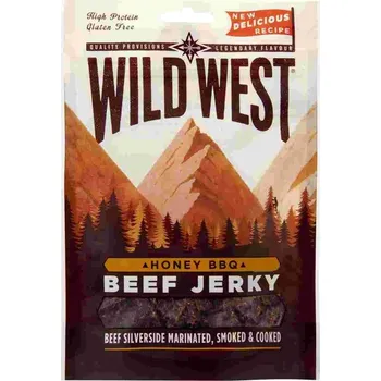 Sušené maso cestovní jídlo WILD WEST Beef Jerky Honey BBQ 70 g