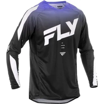 cyklistický dres FLY RACING dres EVOLUTION 2025 černá/bílá/fialová - 2XL