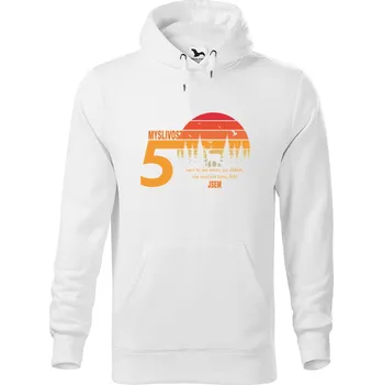 Pánská mikina DOBRÝ TRIKO Pánská mikina 50 let myslivost Velikost pánské mikiny: L, Barva: Bílá