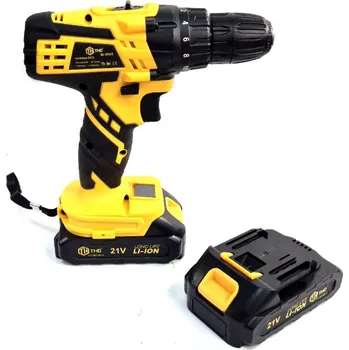 Aku vrtací šroubovák, 2 baterie, kufřík + příslušenství THD