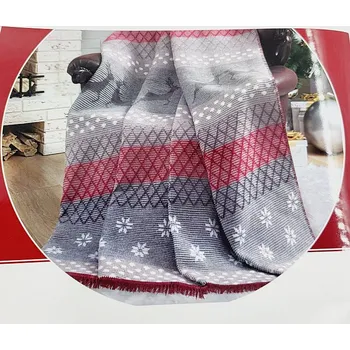 Vánoční dekorace ZIBITEX Vánoční deka ŠEDÍ SOBI 150 x 200 cm