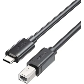 Kabel do PC Unitek USB C na USB B 2.0 kabel pro tiskárny černý 2m
