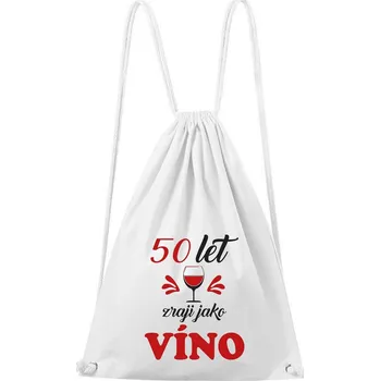 Sportovní batoh DOBRÝ TRIKO Bavlněný batoh Zraji jako víno Barva: Bílá
