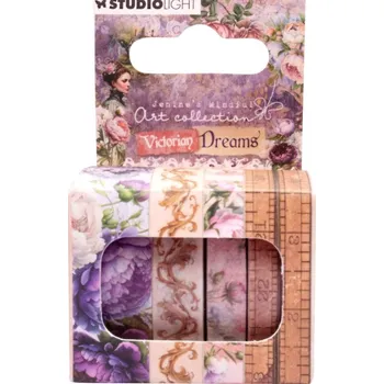 Samolepící dekorace Washi lepicí páska Studio Light "Victorian Dreams", 4 ks