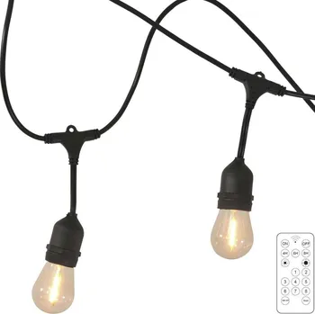 Venkovní osvětlení LED Solární venkovní řetěz PARTY 10xE27/3,7V 10 m IP44 + DO