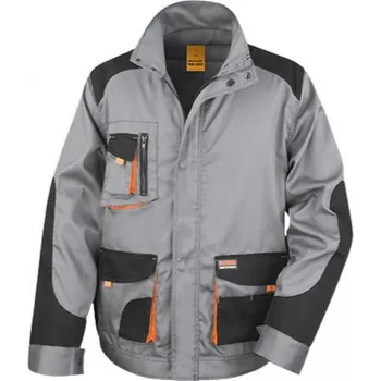 pracovní bunda Result Work-Guard Odolná pracovní bunda Work-Guard se stojatým límcem Barva: šedá - černá - oranžová, Velikost: 4XL RT316