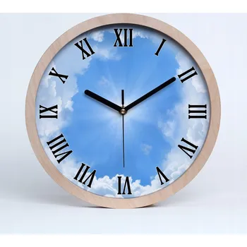 Hodiny Kuchyňské nástěnné hodiny mraky na obloze průměr 20 cm