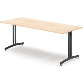 Jídelní stůl Jídelní stůl, 1800x800 mm, béžové linoleum, černá