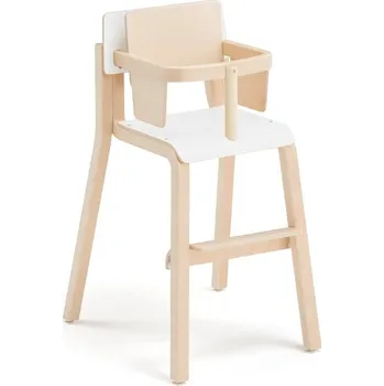 Jídelní židle Vysoká dětská židle DANTE, se zábranou, výška 500 mm, bříza/bílá