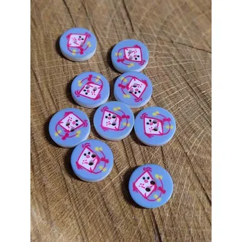 Knoflík Knoflík dětský dráček barva modrá