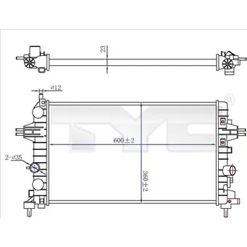 Chladič motoru Chladič, chlazení motoru TYC 725-0036-R