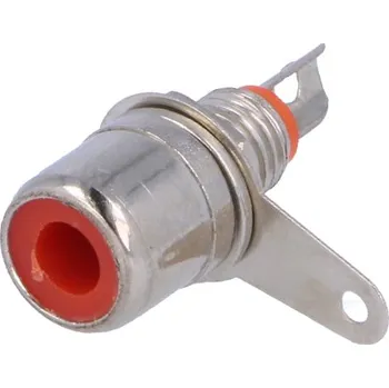 Elektrická zásuvka Konektor CINCH zásuvka do panelu červený