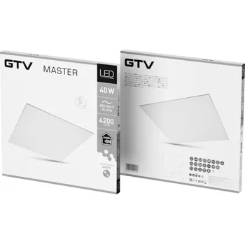 PANEL LED MASTER 40 W, 4200 lm, AC 220–240 V, 50/60 Hz, PF 0,9, RA 80, IP54, 60x60 cm, 4000 K, bílý