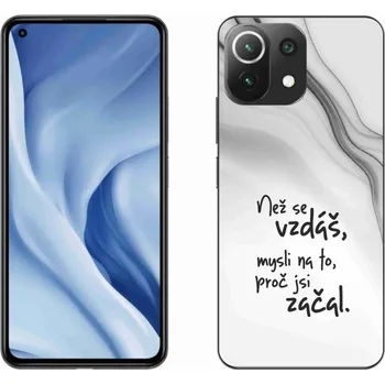 Pouzdro na mobilní telefon Gelový kryt mmCase na Xiaomi Mi 11 Lite 4G/5G - citát 2 bílé pozadí