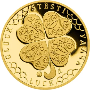 Česká mincovna - Zlatá medaile čtyřlístek pro štěstí - 3.49 g