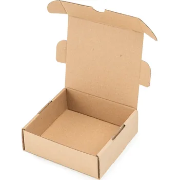 Krabice na pečivo Eobaly.cz Minikrabice/krabička 122x122x40 3VVL hnědá 50 ks