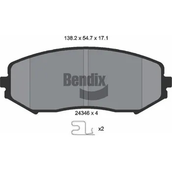Brzdová destička Sada brzdových destiček, kotoučová brzda BENDIX Braking BPD1379