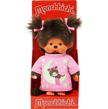 plyšák Sekiguchi Monchhichi Močičák holčička v růžovém pyžámku 223732