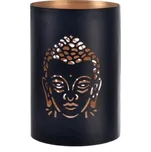 Indecor Svícen kov Budha 12x12x18cm