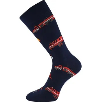 Pánské ponožky Voxx Obrázkové ponožky Depate Hasiči tm.modré