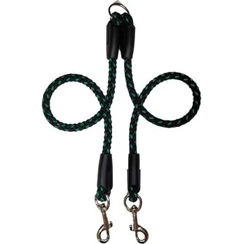 Vodítko pro psa Palkar Vodítko rozdvojka pro psy 40 cm × 8 mm černo - zelené