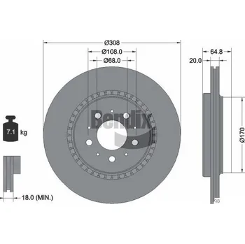 Brzdový kotouč Brzdový kotouč BENDIX Braking BDS1677