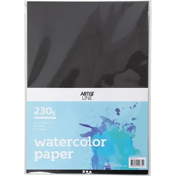 creativ company Akvarelový papír černý (230g/m2, 10 listů) A4