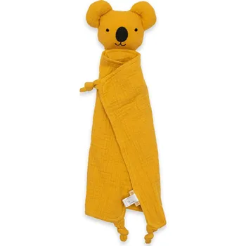 Hračka pro nejmenší Usínáček mušelínový New Baby Koala mustard