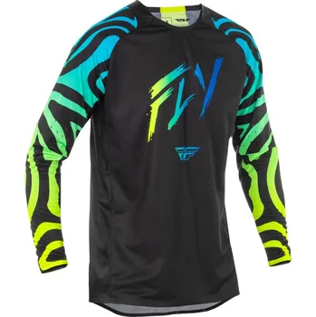 Moto dres Dres EVOLUTION, FLY RACING - USA 2025 (černá/modrá/hi-vis, vel. 2XL)