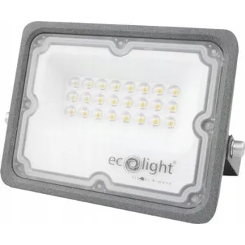 HALOGEN LED NEUTRÁLNÍ 20W 4000K 2000LM ČERNÝ ECOLIGHT IP65