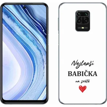 Pouzdro na mobilní telefon Gelový kryt mmCase na Xiaomi Redmi Note 9 Pro - nejlepší babička 1 bílé pozadí