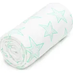 T-TOMI BIO Bambusová osuška Mint stars, 90 x 100 cm