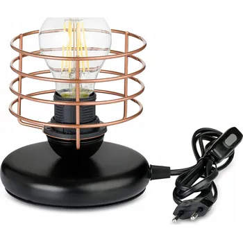 Lampička Noční lampa Stolní lampa loft na LED žárovku E27 Drátěná