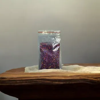 RYVALURES-GLITR DO GUMOVÝCH NÁSTRAH LASER ROSE RED 1,0MM-20G (GLITR DO PLASTISOLU)