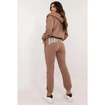 Tepláková souprava s nápisem Baby Girl vzadu na teplácích model 86227 hnědá