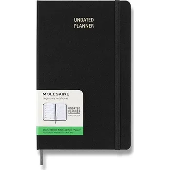 Diář MOLESKINE UNI L, tvrdé desky, černý